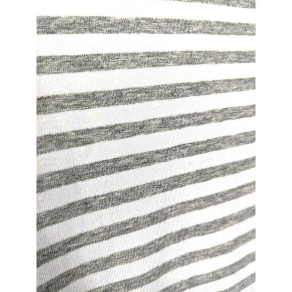 Mix 41 Hawthorne Gray White Striped Shirt Top - Picture 9 of 11